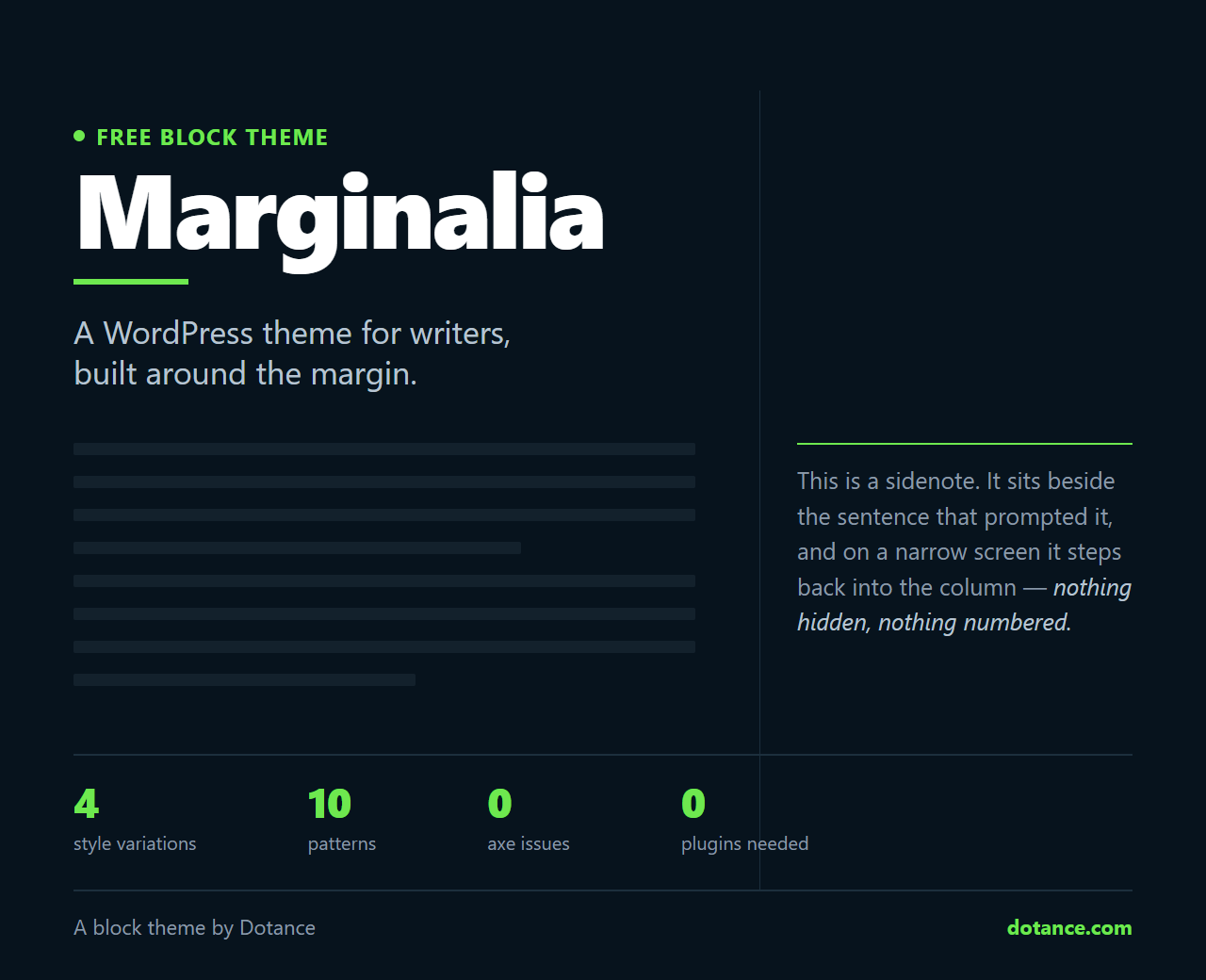 Marginalia — a free WordPress theme for writers