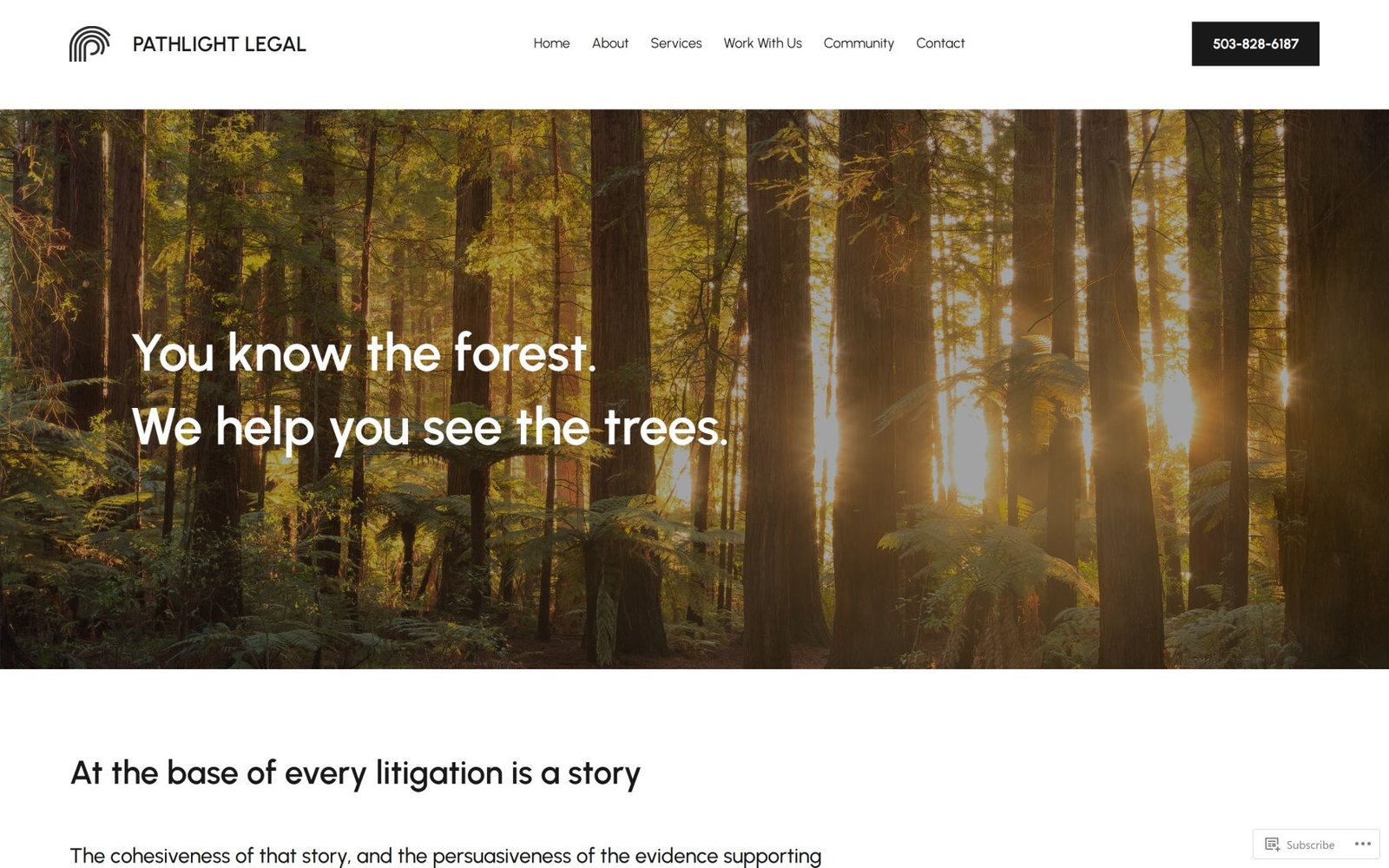 Pathlight Legal website — law firm site built and maintained by Dotance