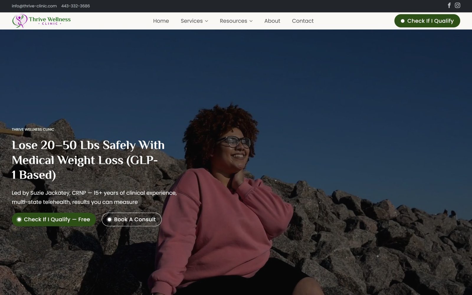 Thrive Wellness website built by Dotance